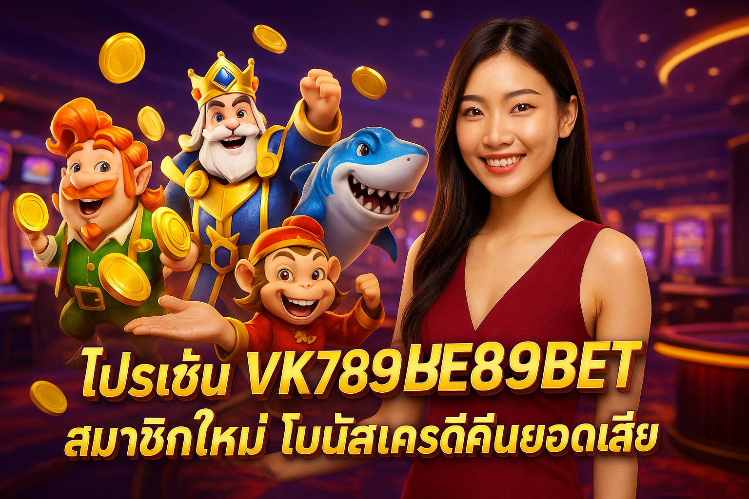โปรโมชั่น VK789BET สมาชิกใหม่ โบนัสเครดิตฟรีคืนยอดเสีย